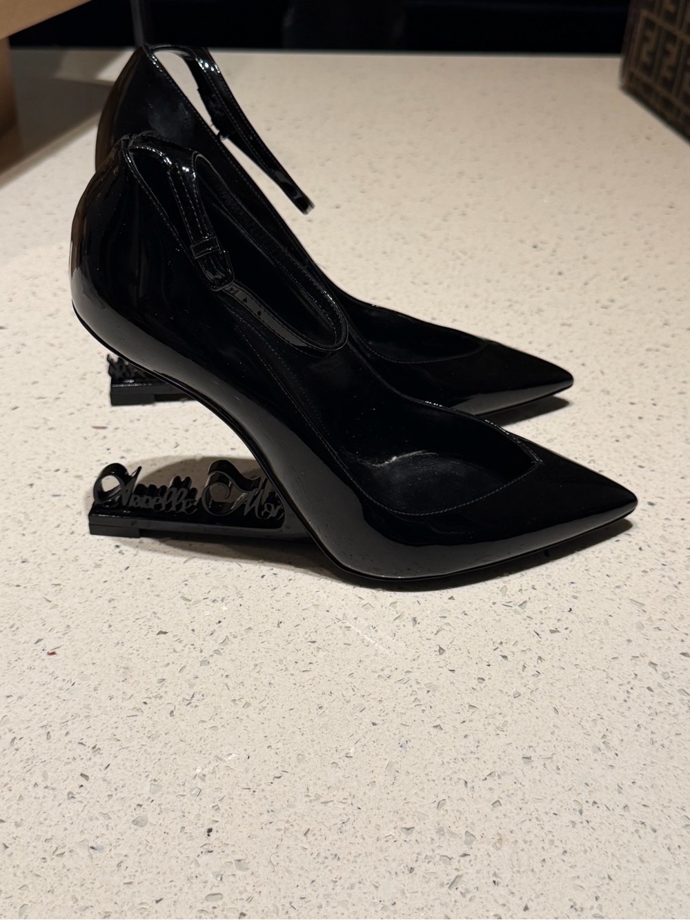 Saint Laurent Patent Pointed-Toe Stiletto Pumps with Sculpted Heel